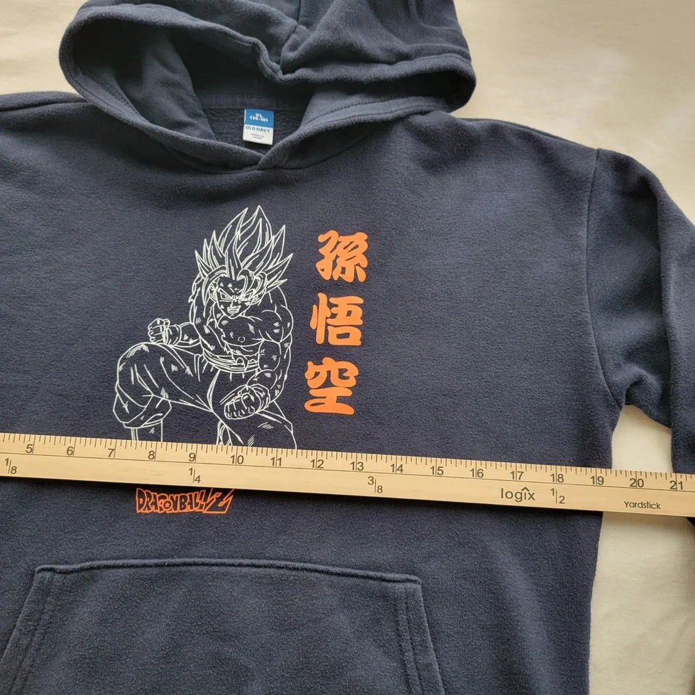 Old Navy Dragon Ball Z Goku Graphic Hoodie Navy Blue Kids XL 14-16 Pullover